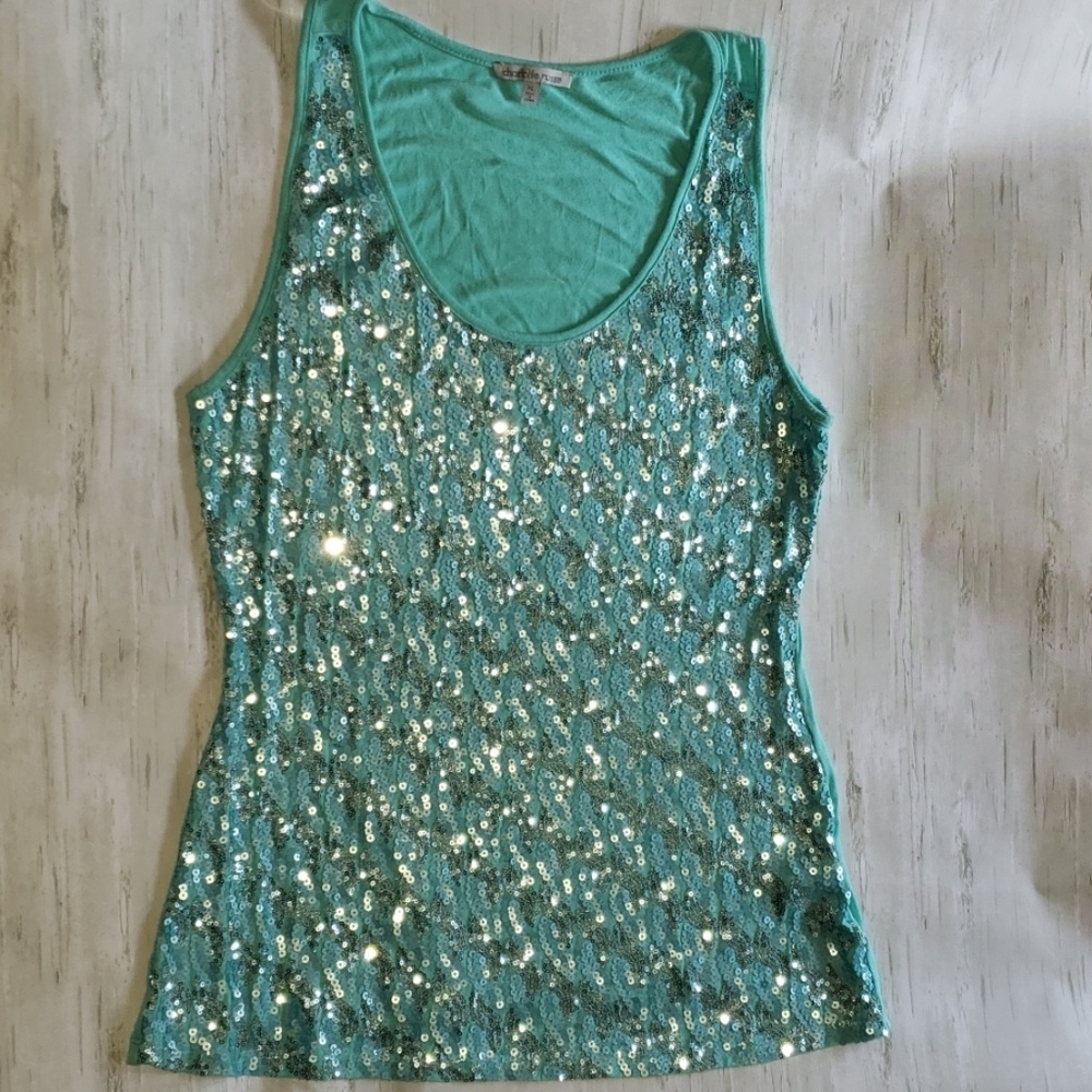 Charlotte Russe XL sequins tank top